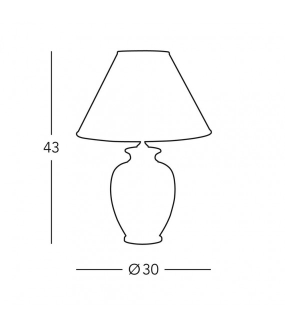 Lampada da tavolo Giardino Placcato oro 24 carati Oro lucido 1 lampadina 43cm