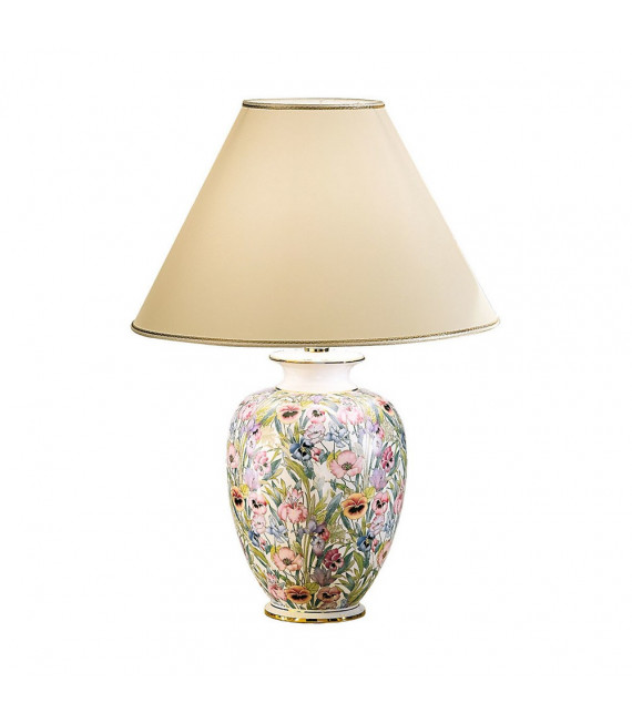 Lampe de table Giardino 24 carats plaqué d'or Or poli 1 ampoule 68cm