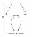 Lampe de table Giardino 24 carats plaqué d'or Or poli 1 ampoule 68cm