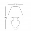 Anfora table lamp 24 carat gold 1 bulb 90cm
