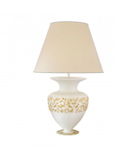 Anfora Tischlampe weiß 1 Glühbirne 65cm