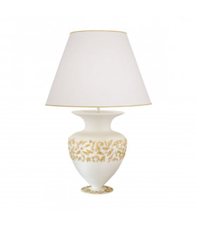 Lampada da tavolo Anfora bianca 1 lampadina 65cm