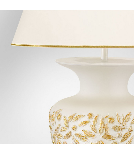 Lampada da tavolo Anfora bianca 1 lampadina 65cm