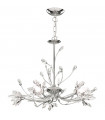 Hibiscus pendant lamp Glass, crystal, Chrome steel 5 bulbs 40cm