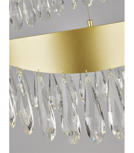 Plafonnier LED intégré Jewel Verre,acier inoxydable,acier doux Transparente en or 40 Cm