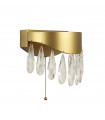 Jewel designer wall lamp Glass, stainless steel, mild steel Gold