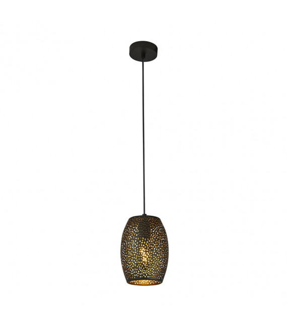 Lampada a sospensione laser Acciaio dolce Nero opaco, Oro 1 lampadina 30cm