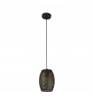 Suspension Laser Acier doux Noir mat,Doré 1 ampoule 30cm