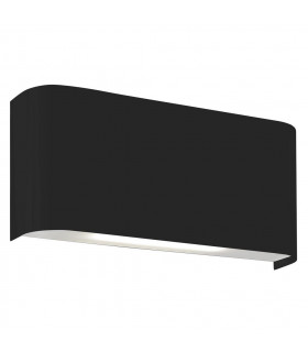 Wandleuchte Match Box Aluminium, schwarzes Eisen 2 Glühbirnen 8cm