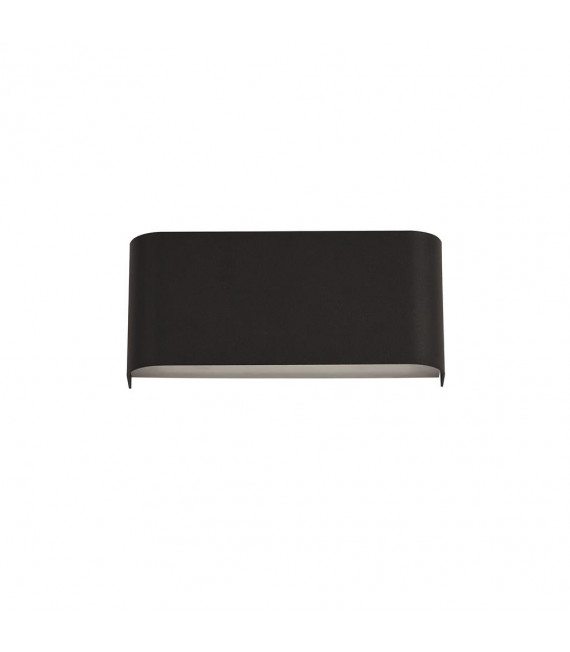 Wandleuchte Match Box Aluminium, schwarzes Eisen 2 Glühbirnen 8cm