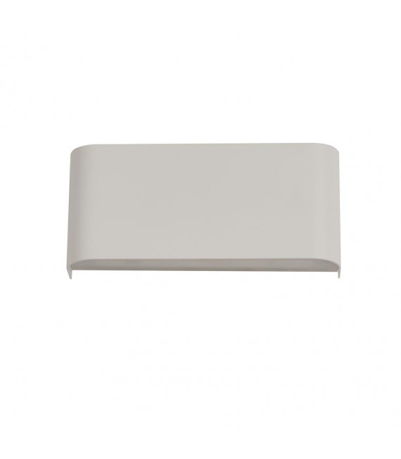 Match Box Aplique de aluminio hierro blanco 2 bombillas 8cm