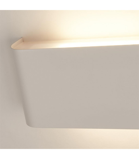 Match Box Aplique de aluminio hierro blanco 2 bombillas 8cm
