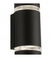 Garden light Sheffield Glass, black aluminum molding, transparent 2 bulbs 24cm