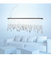 Suspension Stretta Noir chromé 1 ampoule 44cm