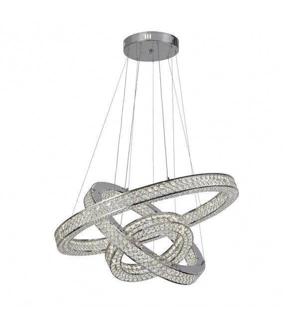 Bands Integrated LED Ceiling Light Glass, Stainless Steel, Mild Steel Chrome, Clear