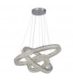 Bands Integrated LED Ceiling Light Glass, Stainless Steel, Mild Steel Chrome, Clear