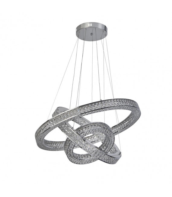 Bands Integrated LED Ceiling Light Glass, Stainless Steel, Mild Steel Chrome, Clear