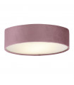 Plafonnier Drum 2 ampoules Plastique,velours,acier doux blanc,rose,gel