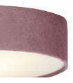 Ceiling light Drum 3 bulbs Plastic, velvet, mild steel white, pink, gel