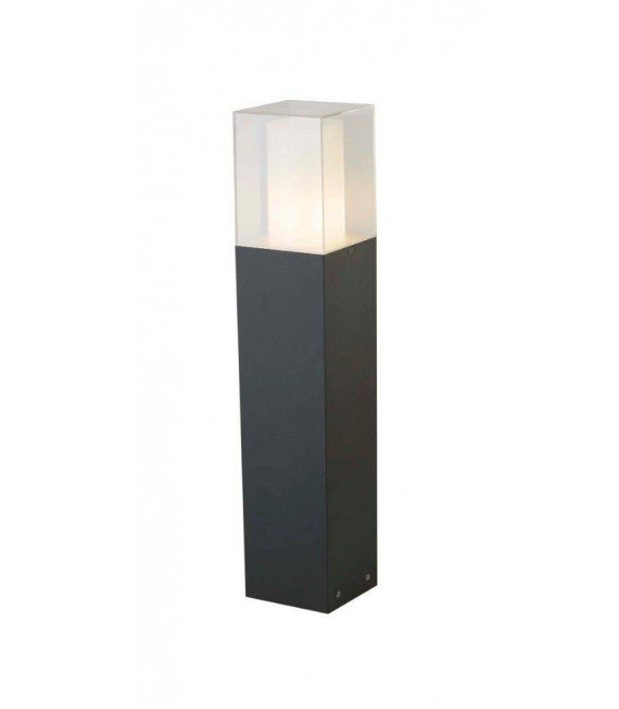 Outdoor garden bollard Cast aluminum Dark gray 1 bulb 45cm