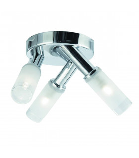 Ceiling light Spot Bubbles Frosted glass Chrome 3 bulbs 14cm