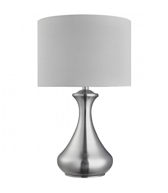 Lampada da tavolo Touch Argento satinato 1 lampadina 40cm