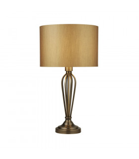 Tischlampe Tisch Baustahl Antikmessing 1 Glühbirne 60cm