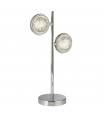 Design lamp Quartz Glass, acrylic, mild steel Chrome, Transparent 2 bulbs 45.5cm
