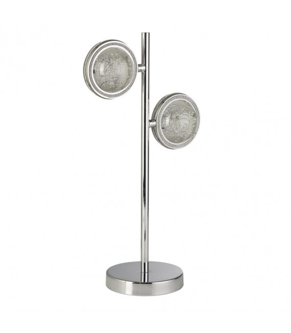 Design lamp Quartz Glass, acrylic, mild steel Chrome, Transparent 2 bulbs 45.5cm