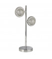 Design lamp Quartz Glass, acrylic, mild steel Chrome, Transparent 2 bulbs 45.5cm