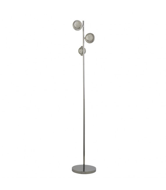 Lampada da terra Quarzo Vetro, acciaio inox, acciaio dolce Cromo, Trasparente