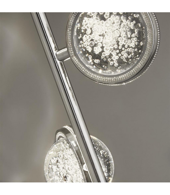 Floor lamp Quartz Glass, stainless steel, mild steel Chrome, Transparent