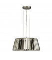 Suspension Tiara Cristal,acier doux Chrome,Fumé 5 ampoules 22cm