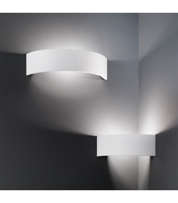 Arco aplique escayola blanco 1 bombilla 10cm