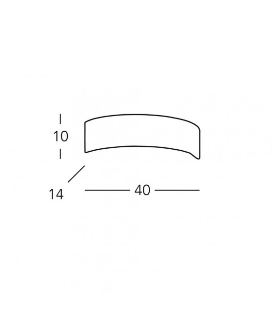 Arco aplique escayola blanco 1 bombilla 10cm