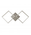 Plafonnier LED intégré Wall 2 ampoules Aluminium Gris