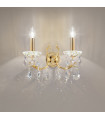 Applique murale Victoria 24 carats d'or 2 ampoules 20cm