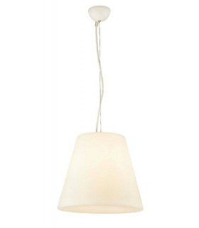 Lámpara colgante Led Exterior Acero Blanco 1 bombilla 30cm