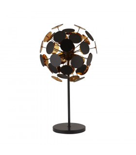 Sobremesa Discus Plástico Negro 3 bombillas 65cm