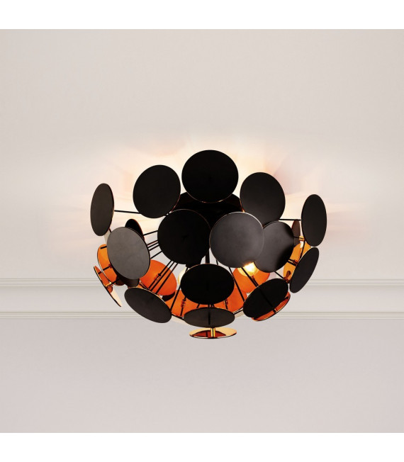 Discus Deckenleuchte Kunststoff schwarz 3 flammig 27cm