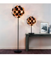 Lampadaire Discus Plastique Noir 4 ampoules 162cm
