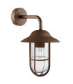 Lanterne de jardin Toronto Verre,acier inoxydable Transparent,brun rouille 1 ampoule 31cm