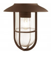 Toronto garden lantern Glass, stainless steel Clear, rust brown 1 bulb 31cm