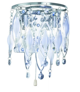 Applique design Spindle Chrome 2 ampoules 25cm