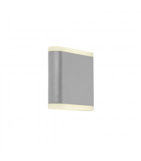 Lampada da giardino Stratford Alluminio pressofuso grigio bianco 2 lampadine 11cm