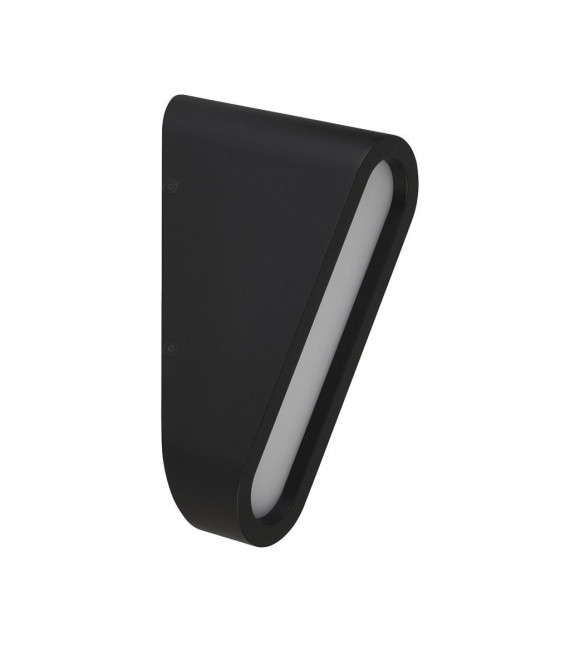 Applique moderna Dover Plastic, fusione di alluminio nero, bianco opalino