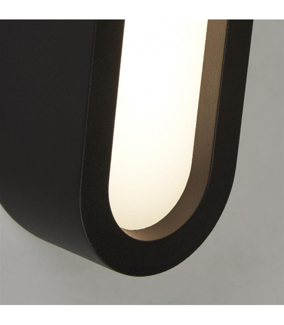 Applique moderne Dover Plastique,moulage Aluminium en métal Noir, blanc opale