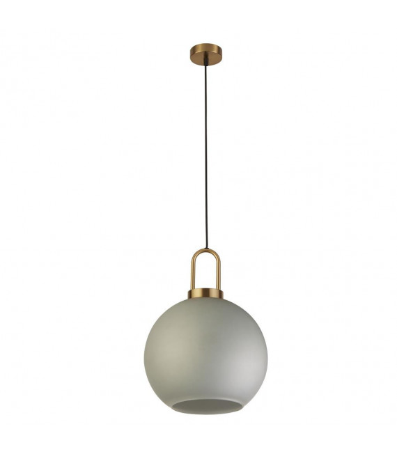 Snowdrop pendant Glass, mild steel Brass, acid glass 1 bulb 41cm