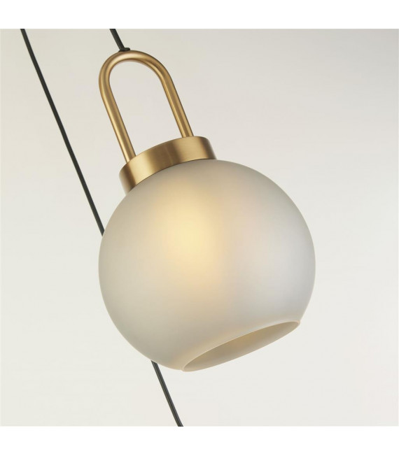 Lámpara colgante Snowdrop de 3 luces Vidrio, acero dulce Latón, vidrio grabado al ácido
