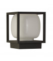 Athens garden lantern Plastic, Aluminum metal casting Black, opal white